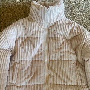 Women’s White Puffer Jacket - Size Medium